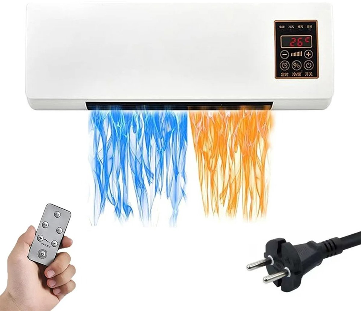 Innovastore Wandkachel - Wandmodel Luchtcirculatie - Elektrische verwarmer - Warmte ventilator - Split-unit - Blaassysteem - 1800W
