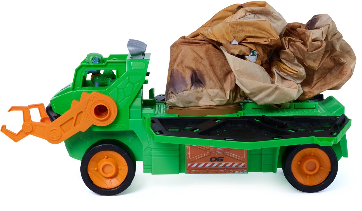 PAW Patrol - De Dino Film - Megasaurus Dino -Voertuig met een opblaasbare speelgoeddinosaurus van 76,2 cm en Rocky-actiefiguur — cadeau in Spellen & Speelgoed - foto 3