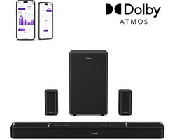 ULTIMEA 5.1.2 Soundbar met Dolby Atmos, 6,5" Subwoofer, App-bediening, Soundbar voor tv, Skywave F40 Boom