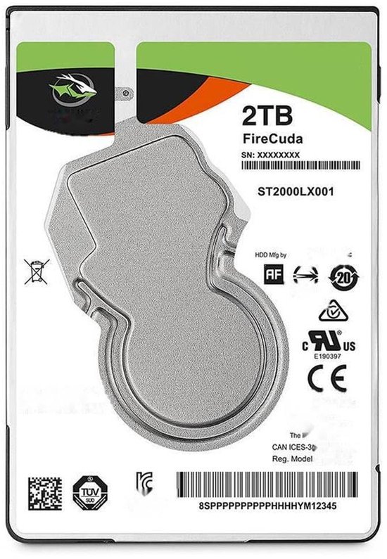 Interne Harde Schijf - Notebook HDD - Opslag Uitbreiden - Snelle Dataoverdracht - 2 TB - Zilver van Interne Harde Schijf — afbeelding 2