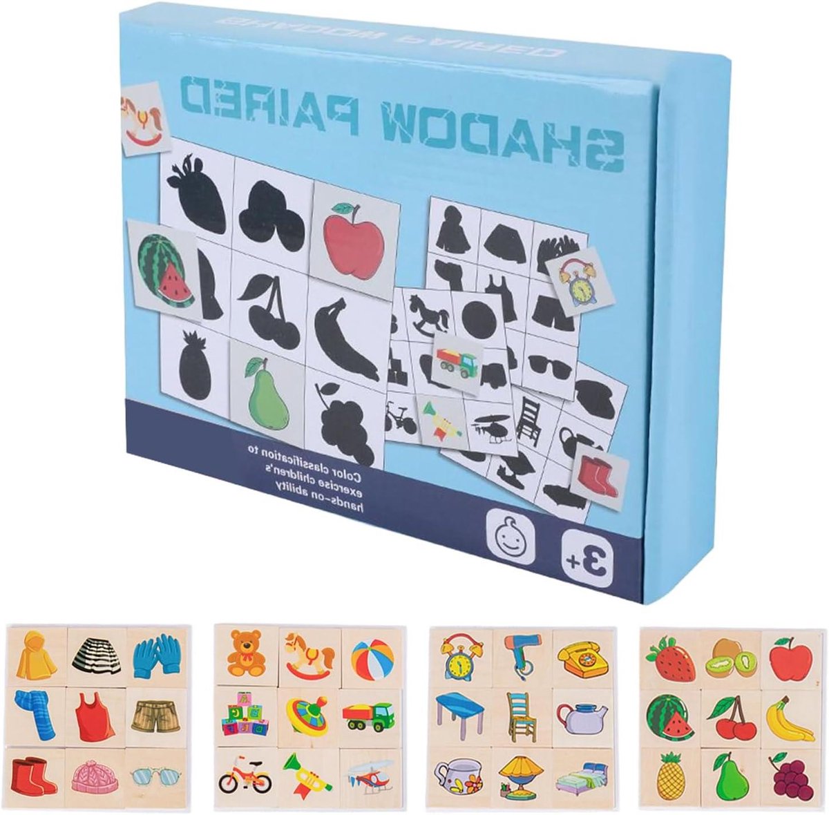 Houten Puzzels Kinderen - Vormen Puzzel - Motorische Ontwikkeling - Glad Houten Oppervlak - 22.3 x 16.6 cm - Multicolor