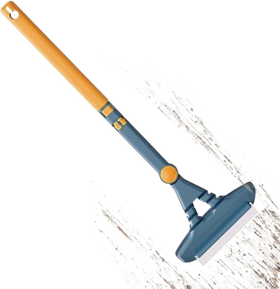 Raamhor Reiniger - Schoonmaakgereedschap Gaasdoek - Horren Ramen Wassen - Uitschuifbare Steel - 458x158cm - Geel