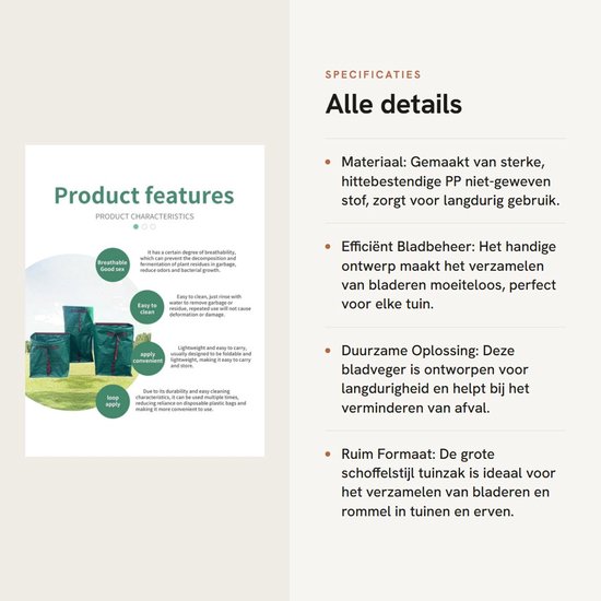 Store_9 - Tuinzak - Bladverzamelaar - Geïntegreerd systeem - 270L - Tuinafval - Ruimtebesparend - Geschikt voor tuinwerk - Zwart — afbeelding 2