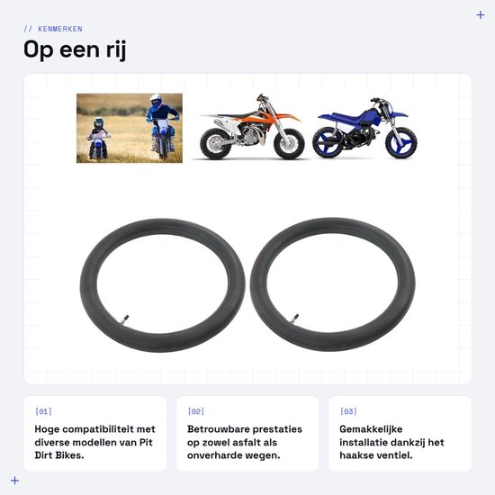 Motor luchtkamer - Binnenband motor - Banden vervangen - Schokabsorberend - 2.50-17 - Niet gespecificeerd van Merkloos — afbeelding 3