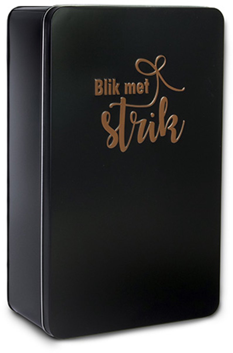 Rechthoekig blik met strik - zwart