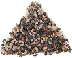 Aquarium Grind - Natuurlijke Kiezels - Aquascaping Decoratie - Realistische Rivierstenen - 3-6mm - Multicolor