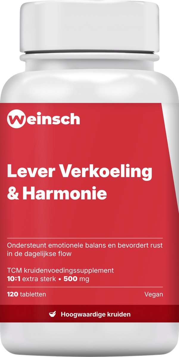 Weinsch Lever Verkoeling & Harmonie (Chai Hu Qing Gan Pian) | 10:1 extra sterk | 500mg | 120 tabletten