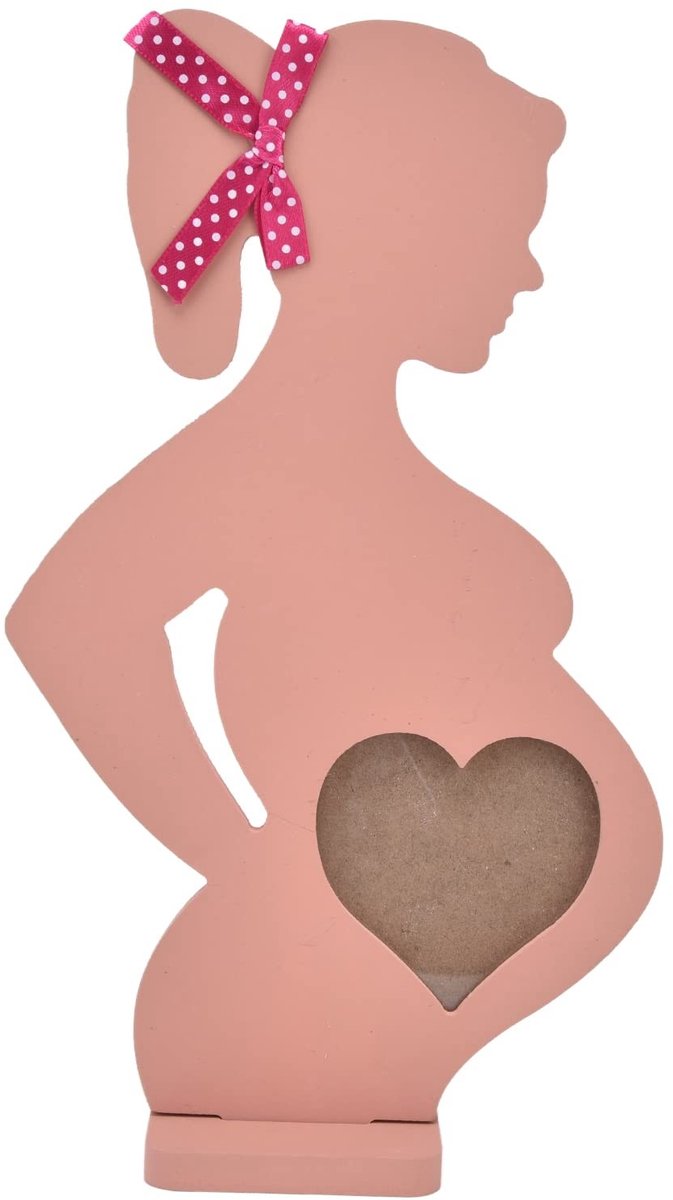 Dailygoods- Fotolijst Echografie - Hartvormig Frame - Verwijderbare Deksel - Duurzaam Dichtheidsbord - Geschikt voor Bruiloft/Jubileum - Hoogwaardige Afwerking - Herinneringslijst
