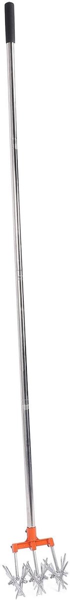 Dailygoods- Grondcultivator Verstelbare Lengte - Roterend Tuinhandgereedschap - Roestvrij Staal - Duurzaam - Ergonomische Handgreep - Slijtvast - Tuinfrees