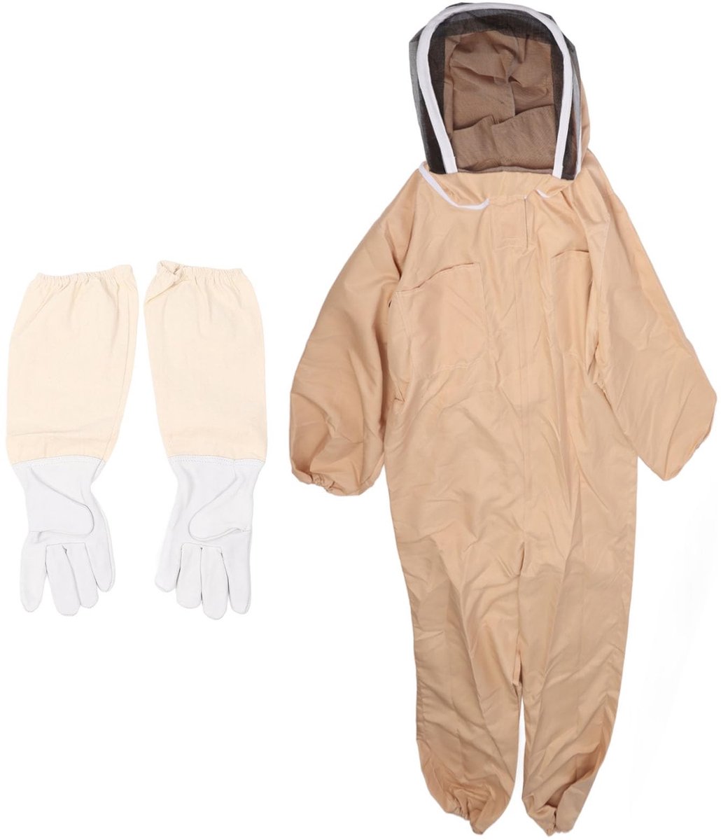 Dailygoods- Bijenteeltpak Volledig Beschermend - Geventileerde Sluierkap - Lange Handschoenen - Transparant Ontwerp - Veiligheid bij Bijeninspecties - Geschikt voor Buitenactiviteiten - Imkerpak