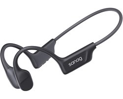 Sanag Bone Conduction Headphones – Sport Koptelefoon – Veilig Fietsen & Hardlopen – 10 Uur Batterij – IPX5 Waterdicht & Open Ear Design – Zwart