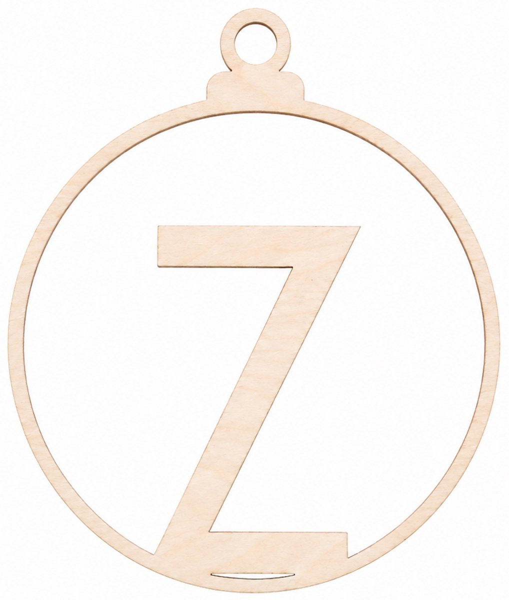 Houten kerstversiering - Wooden Christmas decoration | Letter “Z” | 9cm | Licht hout - Natural wood | Kerstbal - Christmas tree bauble - Houten Hangers - Kerstboom - Alfabet - Alphabet - Kerstdecoratie - Naam
