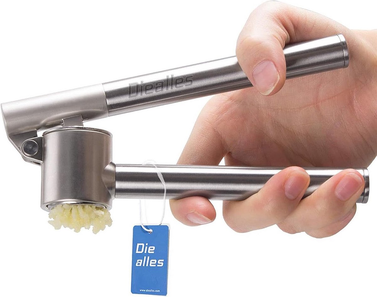 Knoflookpers - Gemberpers Keuken - Snel Ingrediënten - Roestvrijstaal Vaatwasmachinebestendig - 158 x 5 cm - Zilver