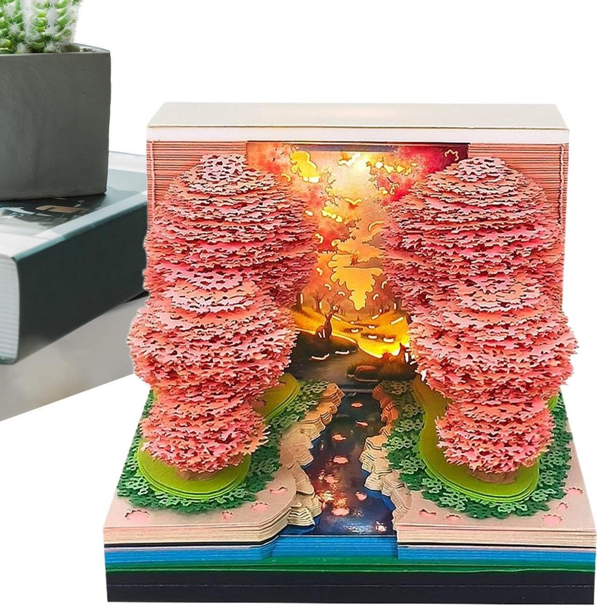 3D Kalender - Papieren Notitieblok - Evenementen Plannen - Geïntegreerd Ontwerp - 52 Weekpagina's - Multicolor