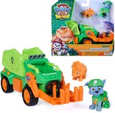 PAW Patrol - De Dino Film - Rocky Dino Rescue Recycler met geheim vak en werkende klauw, 2 actiefiguren en voertuig
