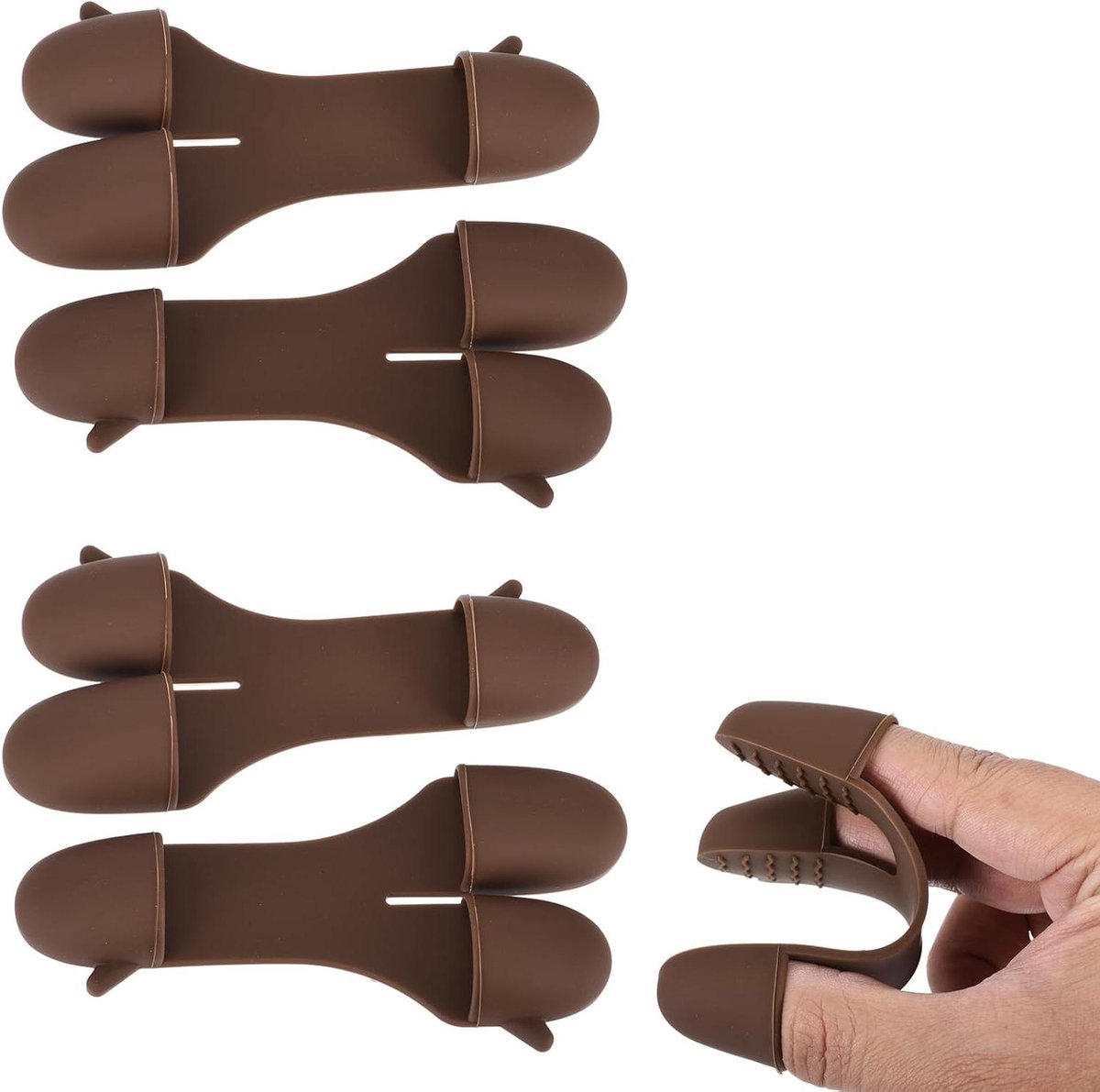 Mini Ovenwanten - Siliconen Handschoenen - Hete Pannen Vastpakken - Antislip Ontwerp - 117 x 55 cm - Bruin