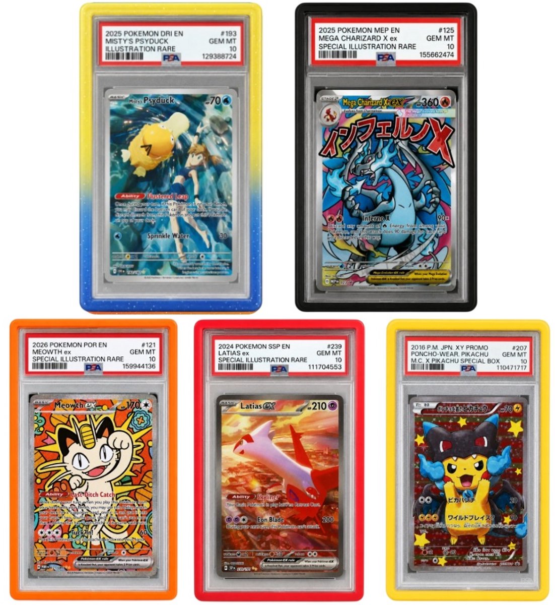 5 Stuks PSA Slab Guards - Slab Protector - TCG Beschermhoes Bumper - PSA Graded Kaarten - Gradient Bumpers - PSA Slab Guard - Slab Bumper - Geschikt voor Pokemon, One Piece, Lorcana, Yu-Gi-Oh!, Trading Cards