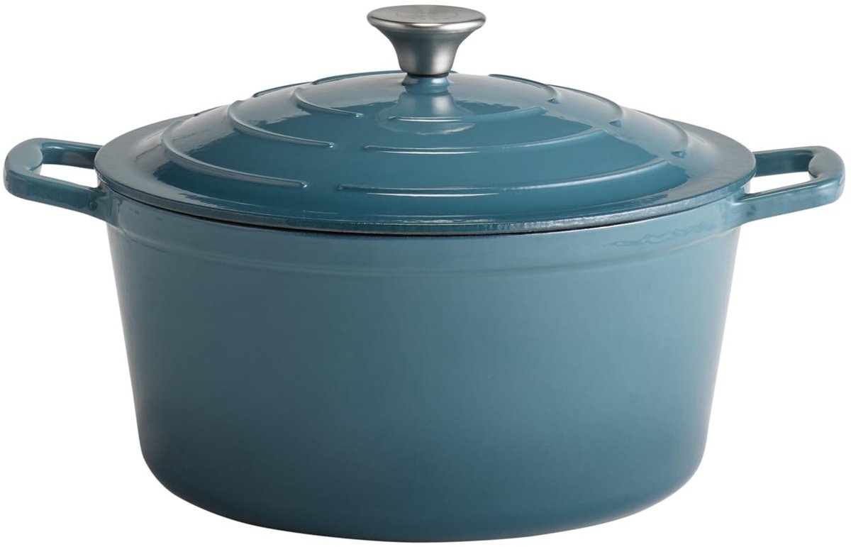 APS 5 Sterren braadpan met deksel, hoogte 130 mm, ø 280 mm turquoise/crème