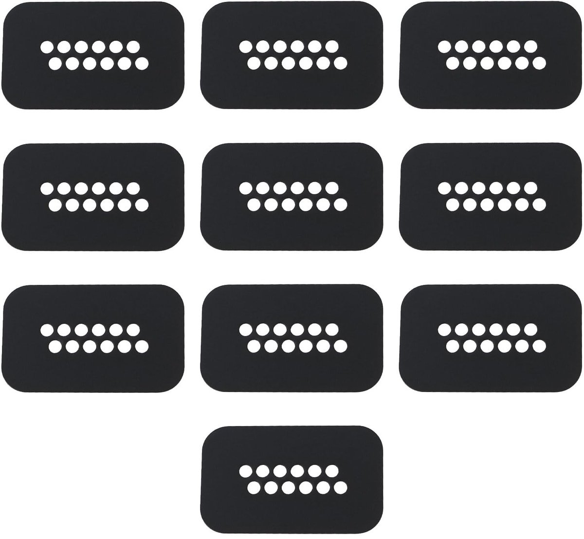 Dailygoods- Afdekking 10 Stuks - Waterdichte Sticker - Zijkabelconnector - Scheur/slijtvast - Bescherming tegen Stof/Vocht - Eenvoudige Installatie - Connectorsticker