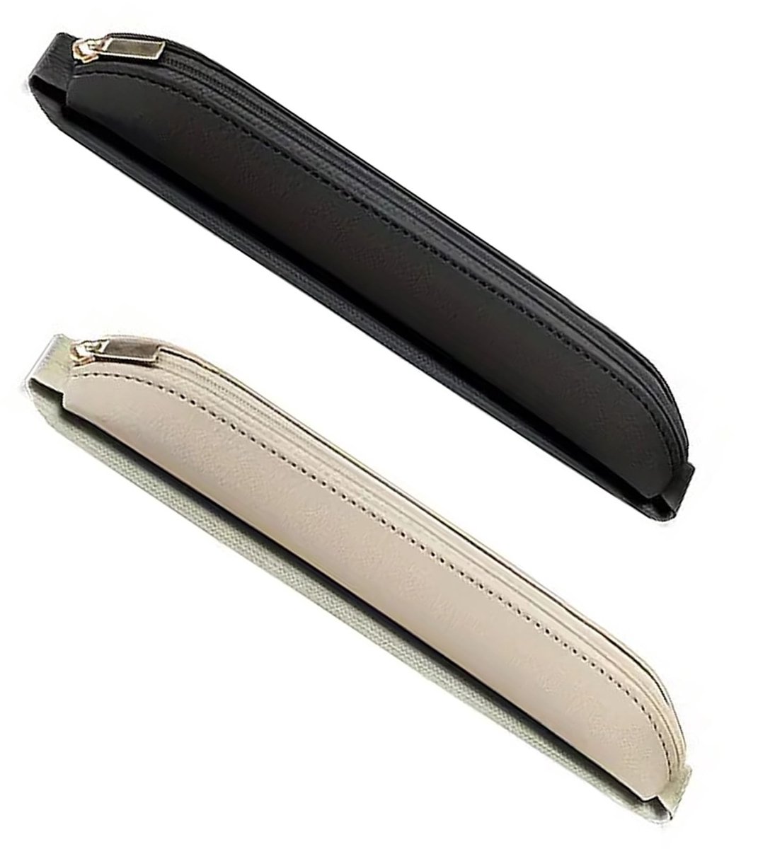 Dailygoods- Pennenhouder 2-delige set - PU-lederen Etui - Klein en Herbruikbaar - Waterdicht - Elastische Band - Modieus Ontwerp - Pennenetui