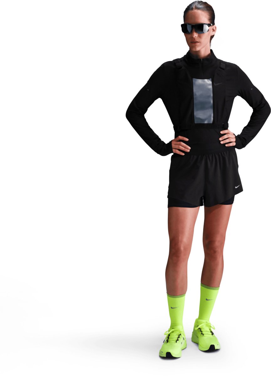 Nike Swift Dri-Fit 2 in 1 Sportshort Dames S Zwart