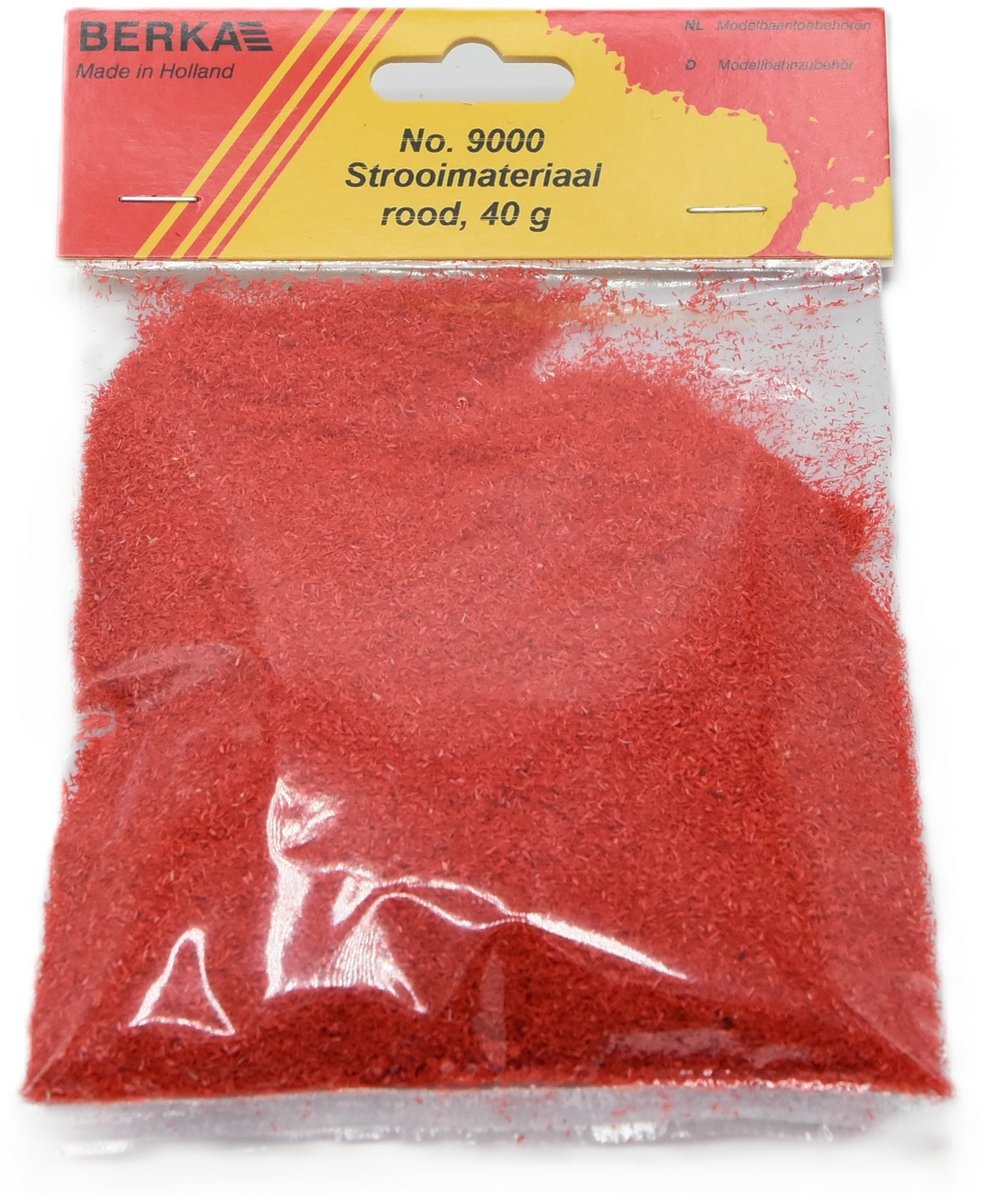 Berka 9000 Rood Strooimateriaal 40g – Voor Modelbouw, Diorama & Modeltreinen