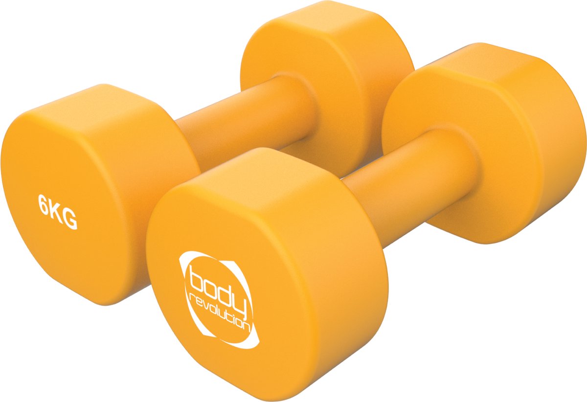 Dumbbells neopreen 2 x 6 kg antislip