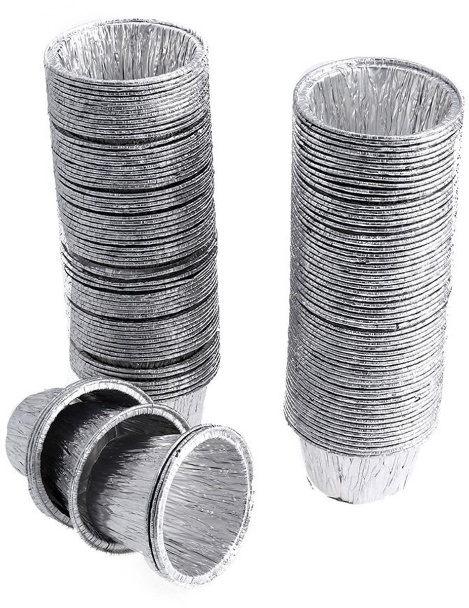 Dailygoods- Bakvorm Mini Cupcake 110ml - Bakvormen Aluminiumfolie - Bakvorm Ronde Vorm - Wegwerp Bakvormpjes - Duurzaam - Eenvoudige Grip - Cupcakevormpjes
