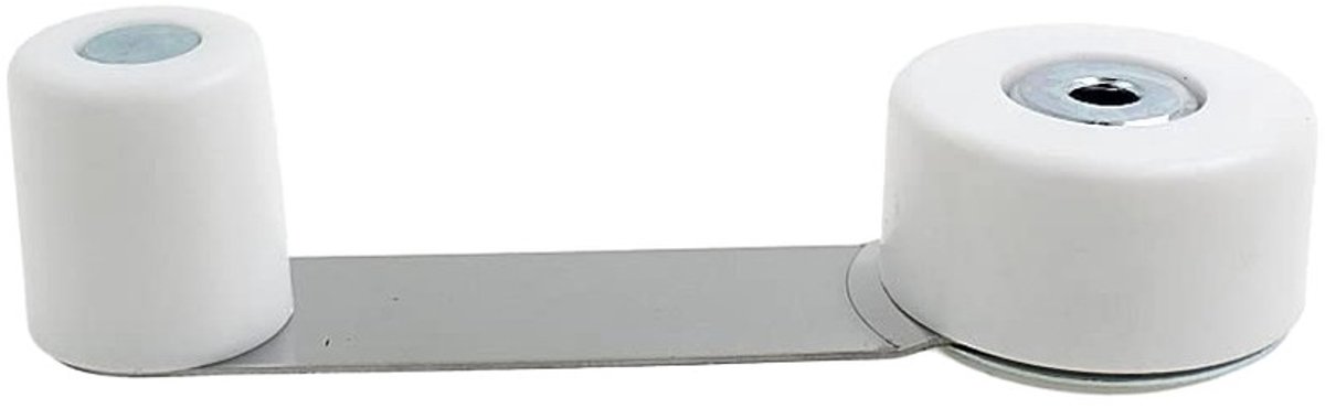 Dailygoods- Deurstopper Draaibaar Type - Vloermontage - Wit - Schokbestendig - Voor Deuren tot 45mm - Voorkomt Schade aan Muur - Praktisch Alternatief - Deurstoppers