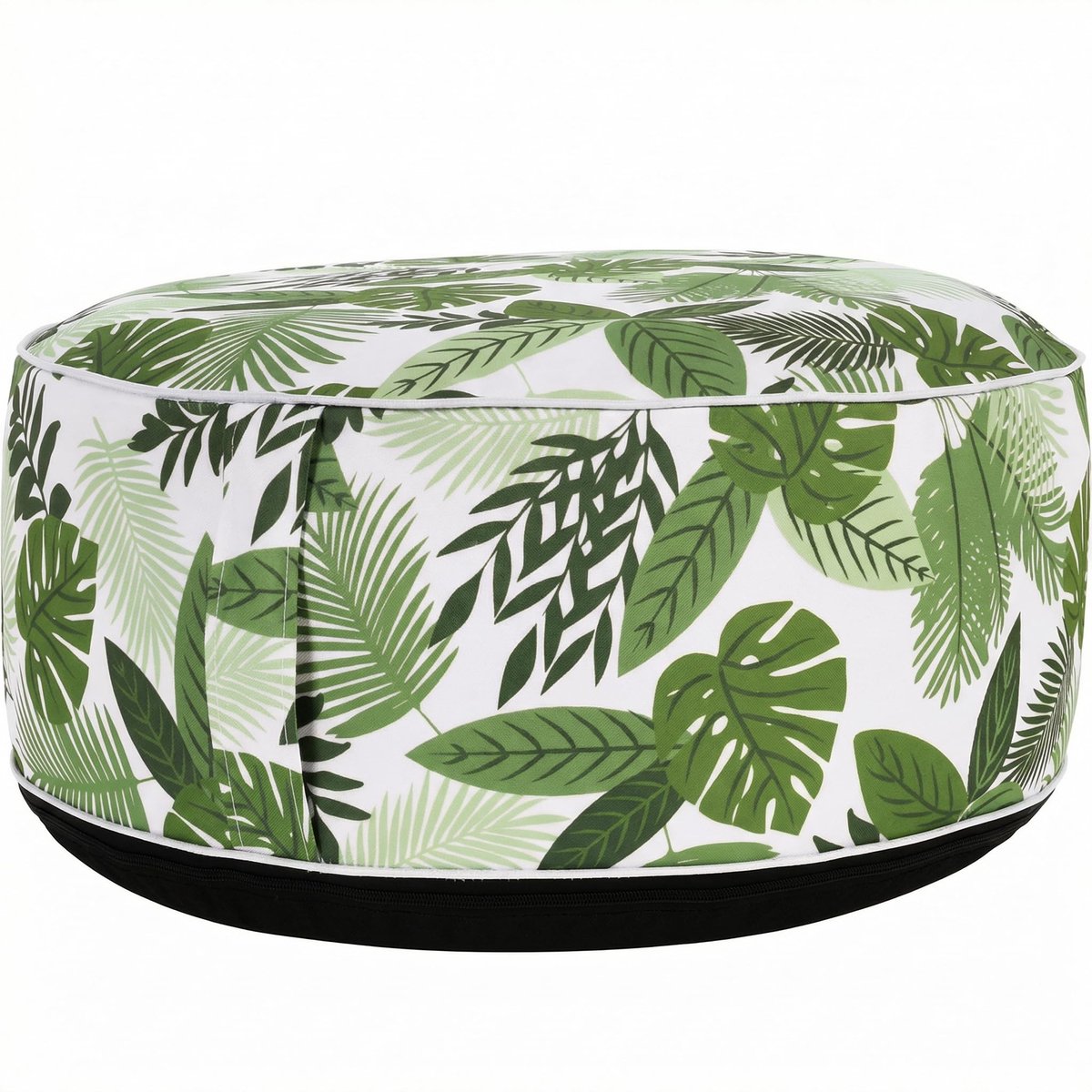 Dailygoods- Opblaasbare Poef - Diameter 55 cm - Hoogte 25 cm - Waterafstotend - Lichte Voetenbank - Flexibel Gebruik - Polyester 600D