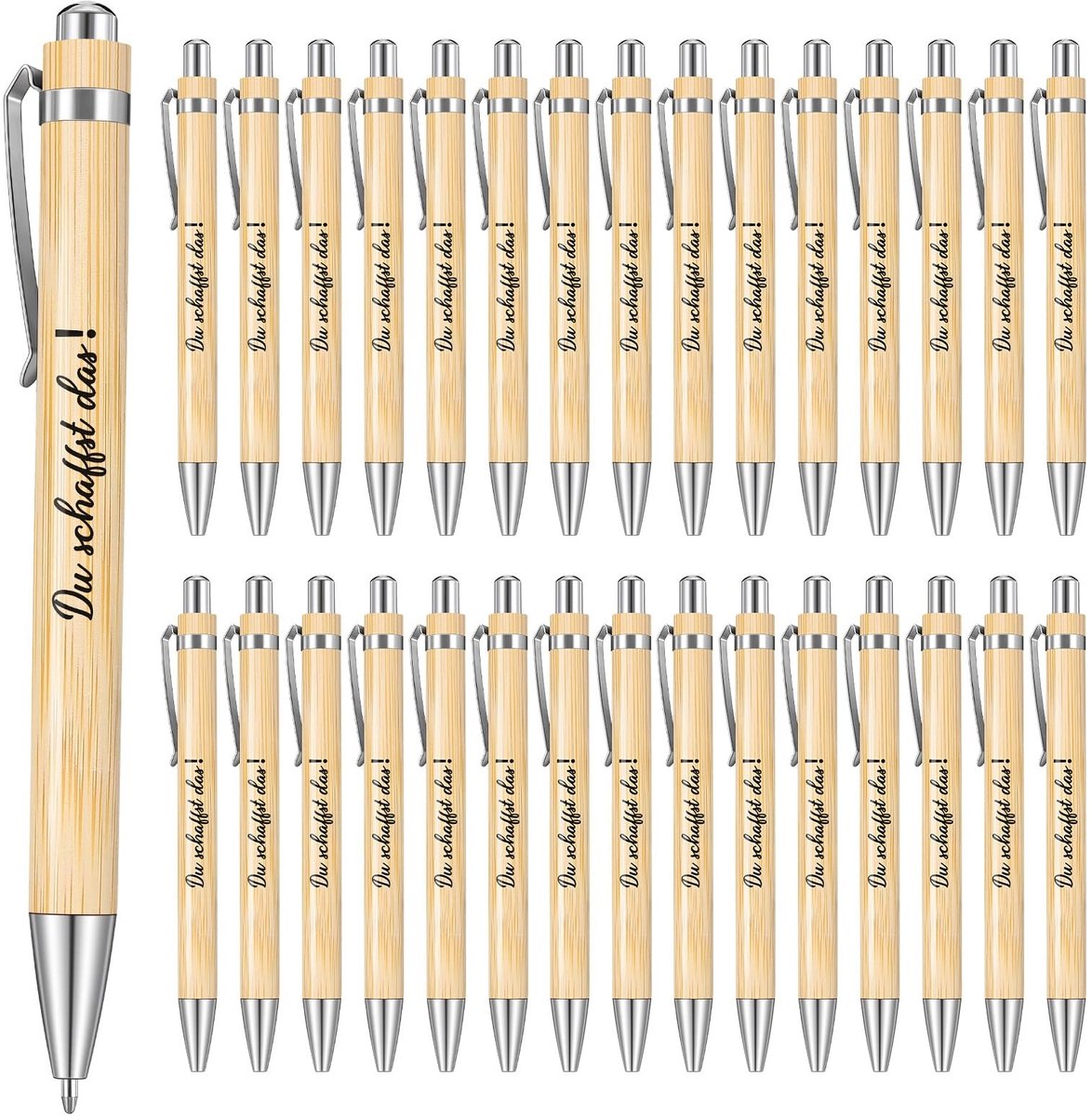 Dailygoods- Balpen 30 stuks - Inspirerende Motivatiepennen - Intrekbare Balpen - Zwarte Inkt - Afscheidscadeau - Aangename Schrijfervaring - Schrijfpennen