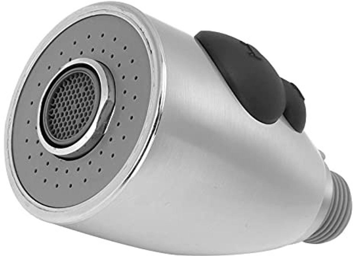 Dailygoods- Sproeikop Vervanging - Kraansproeier - G1/2 Buitendraad Aansluiting - Duurzaam ABS - Corrosiebestendig - 2 Functies (Regen/Bellen)