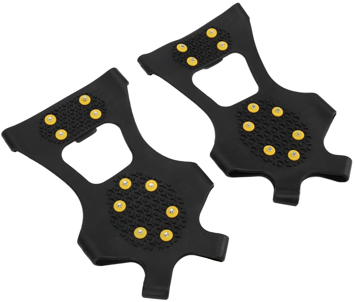 Dailygoods- Sneeuwklimstijgijzers 10 Tanden - Antislip Schoenspikes - Roestvrij Staal - Opvouwbaar - Lichtgewicht - Uitstekende Tractie - Stijgijzers