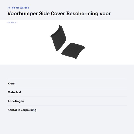 Dailygoods- Voorbumper Bumperbescherming - Anti-kras - Zijklep
