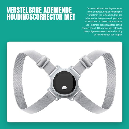 MTTproducts- Houdingcorrector Verstelbaar - Rugbrace - Rugsteun - Slechte Houding Correctie - Ademend - Intelligente Sensor van mttproducts — afbeelding 4