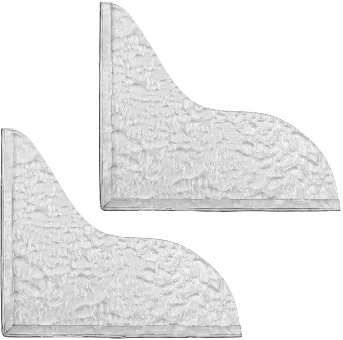 Dailygoods- Spatscherm Zelfklevend - Douche Spatscherm - Acryl Badwaterbeschermer - 2 Stuks - 21x18,5 cm - Voorkomt Water op Vloer - Waterdruppelbeschermer