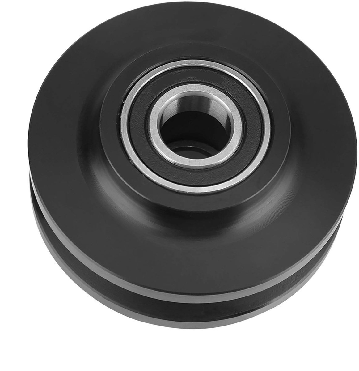 Dailygoods- Vloergids U-vormige Groef - 2x Deurwielen - Zinklegering/Nylon - Duurzaam - Schokbestendig - Soepele Beweging - Deurgids