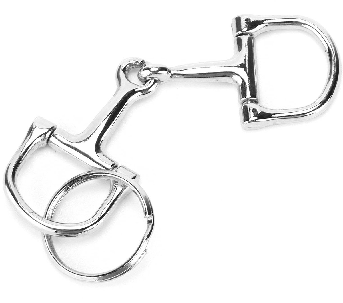 Dailygoods- Sleutelhanger D-vormig - Hoefijzer Design - Zinklegering - Duurzaam - Roestvrij - Geschikt voor Autosleutels - Sleutelring