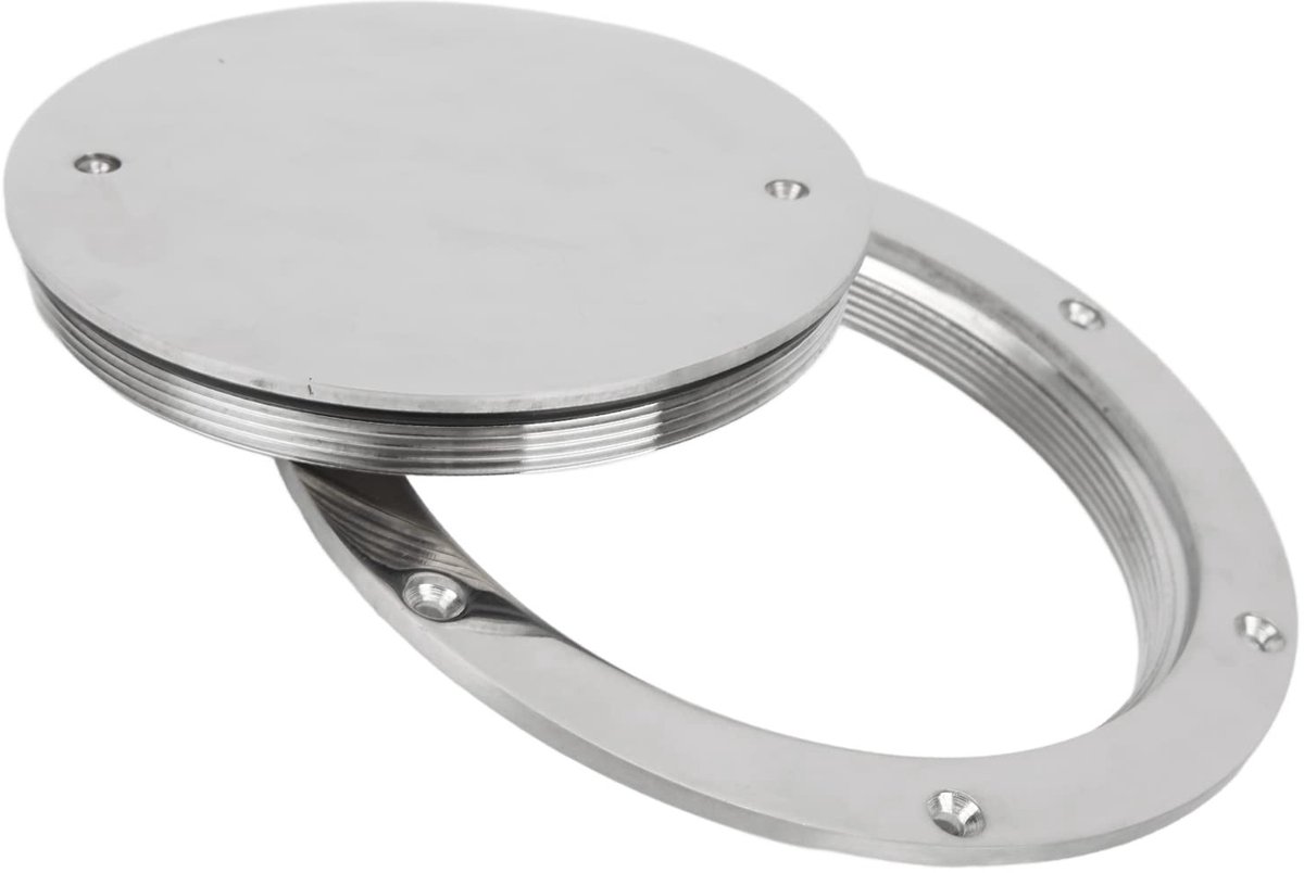 Dailygoods- Inspectieluik Waterdicht - Ronde Dekplaat 15,2 cm - Roestvrij Staal - Antislip - Hoogglans - Eenvoudige Installatie - Dekluik
