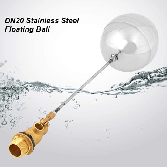 Solidchoice- Vlotterklep Roestvrij Staal - G3/4 Buitendraad - Watersensor - Drijvende Bal - Werkdruk 1,6 MPa - Gewicht 526g - Drijvende Klep van Solidchoice — afbeelding 2