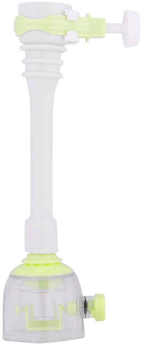 Dailygoods- Kraanverlengstuk 18cm - Flexibele/roterende Beugel - Spatwaterdicht - Waterbesparend - Hoogwaardig ABS Materiaal - Eenvoudig te Reinigen - Kraanaccessoire