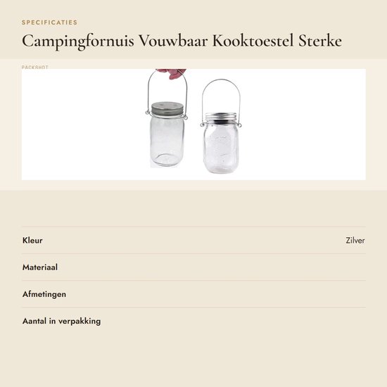 Dailygoods- Campingfornuis Sterke Vuurkracht - Piëzo-Ontsteking van Dailygoods — afbeelding 3