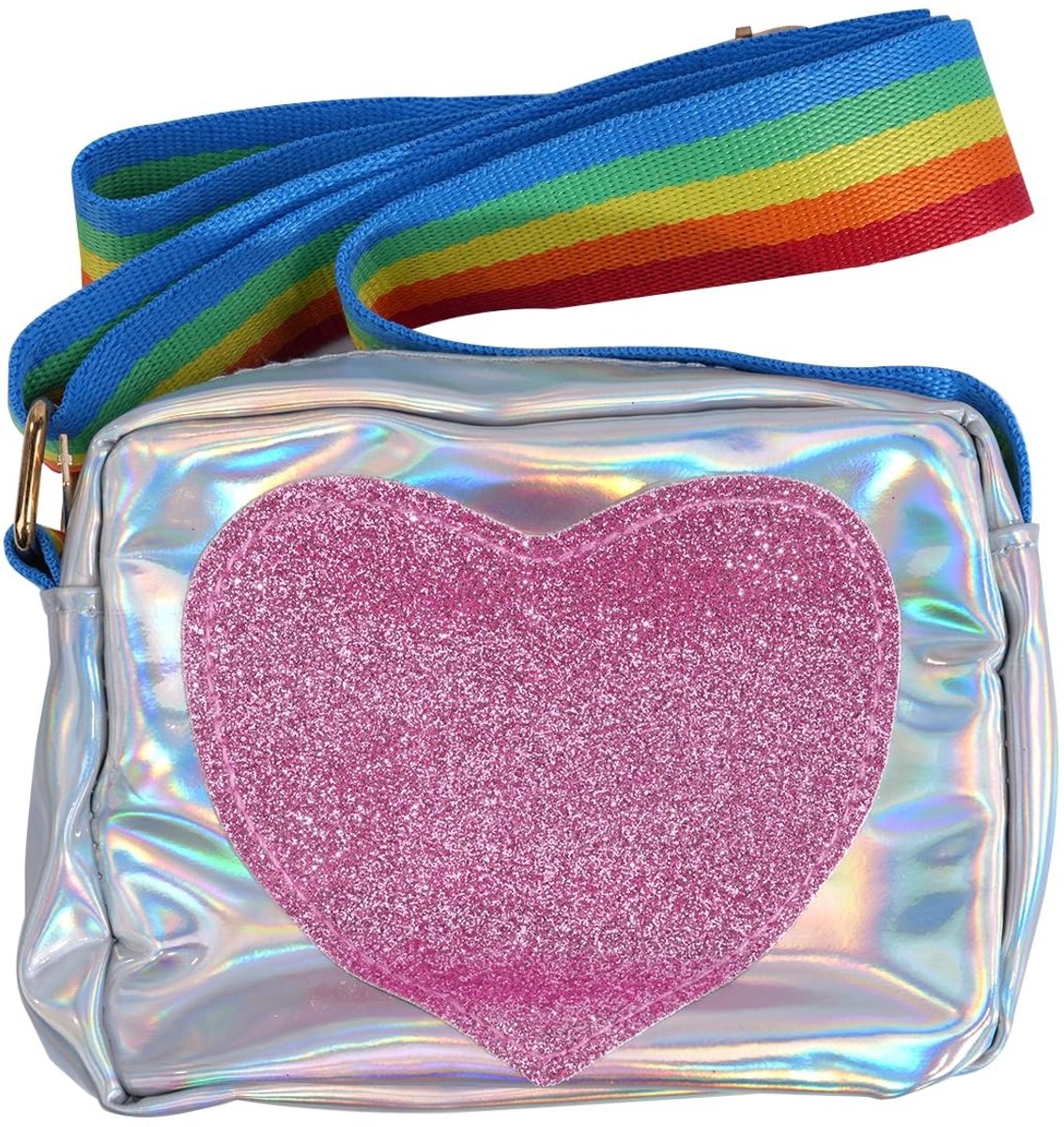 Dailygoods- Schoudertas Hartvormig - PU Leren Tas - Verstelbare Schouderband - Compact Formaat - Geschikt Voor Feesten - Duurzaam Materiaal - Crossbodytas