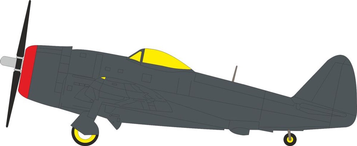 Eduard Modelbouwpakket - EX1181 TF Maskering Set voor Republic P-47M Thunderbolt - Accessoires set - 1:48 - Modelbouw