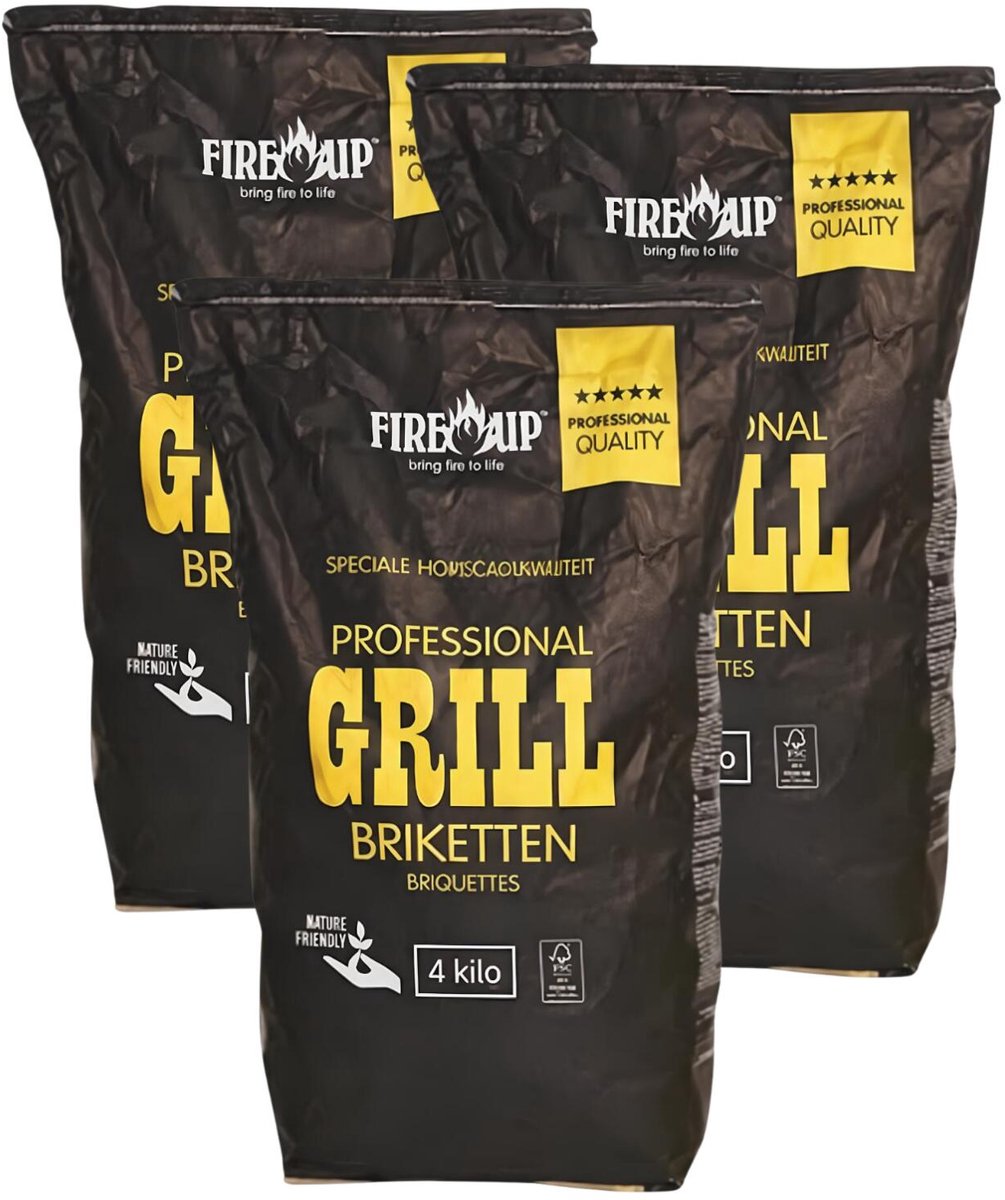 Fire-up Professional Grill briketten - 12 kilo - Barbeque artikelen - FSC-gekeurd