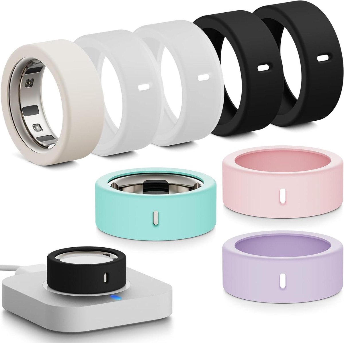 Ringhoes Set - Beschermhoes Ringen - Slimme Ring Bescherming - Nauwkeurige Uitsparing - 8 Stuks S - Multicolor