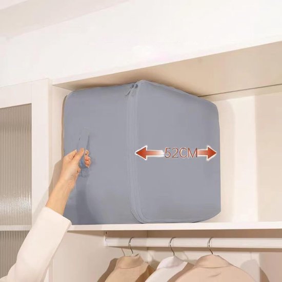 Compressie Opbergzakken - Ruimtebesparende Zakken - Kleding Opbergen - Vochtwerend Schild - 52x46x60cm - Grijs — afbeelding 5