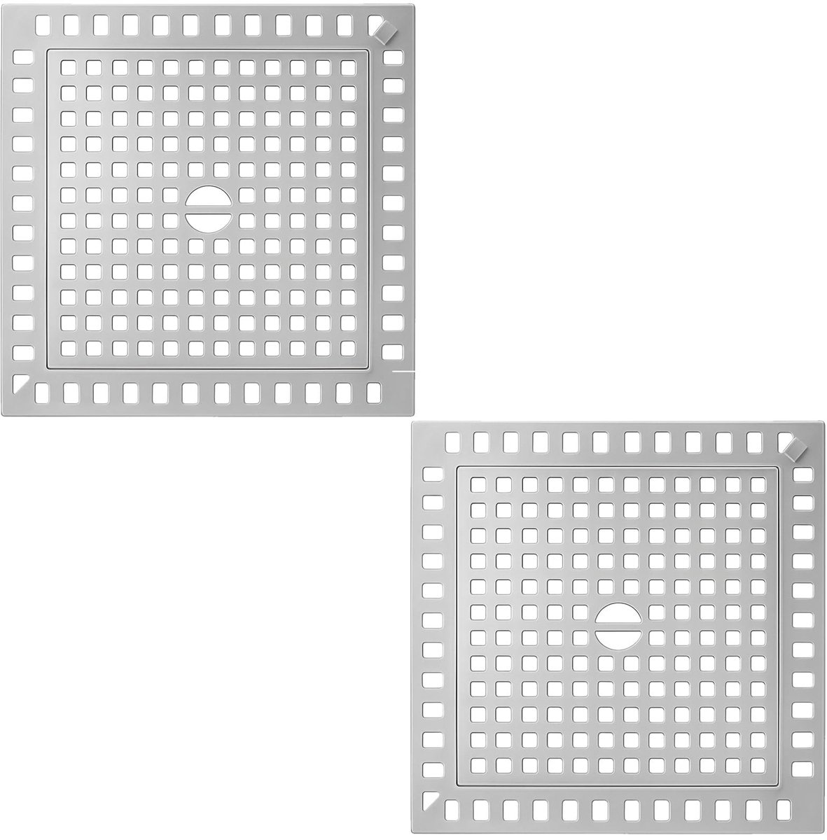 Dailygoods- Doucheafvoerafdekking 2 Stuks - Siliconen Filter - Antislip Netstructuur - Afvoerbescherming - 12 x 12 cm - Voorkomt Verstopping - Afvoerfilter