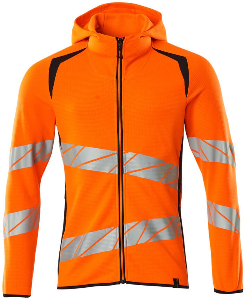 Mascot Accelerate Safe Capuchontrui met rits 19284-781 - hi-vis oranje/donkermarine - L