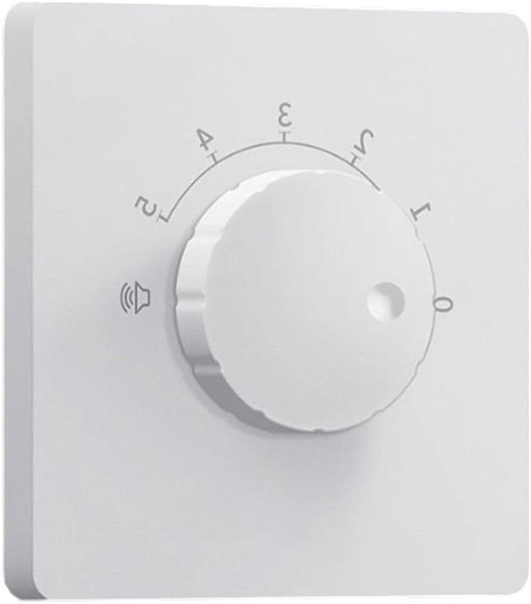 Volumeregelaar - Audio Controller - Achtergrondmuziek Instellen - Lossless Geluidskwaliteit - 86 x 86 mm - Wit